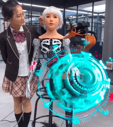 Robot With Hologram