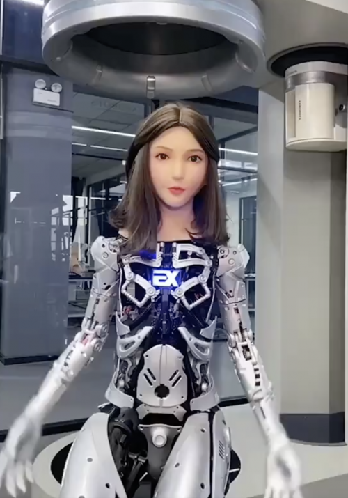 Ex Robot Near The 3d Scanner Ds Doll Robotics